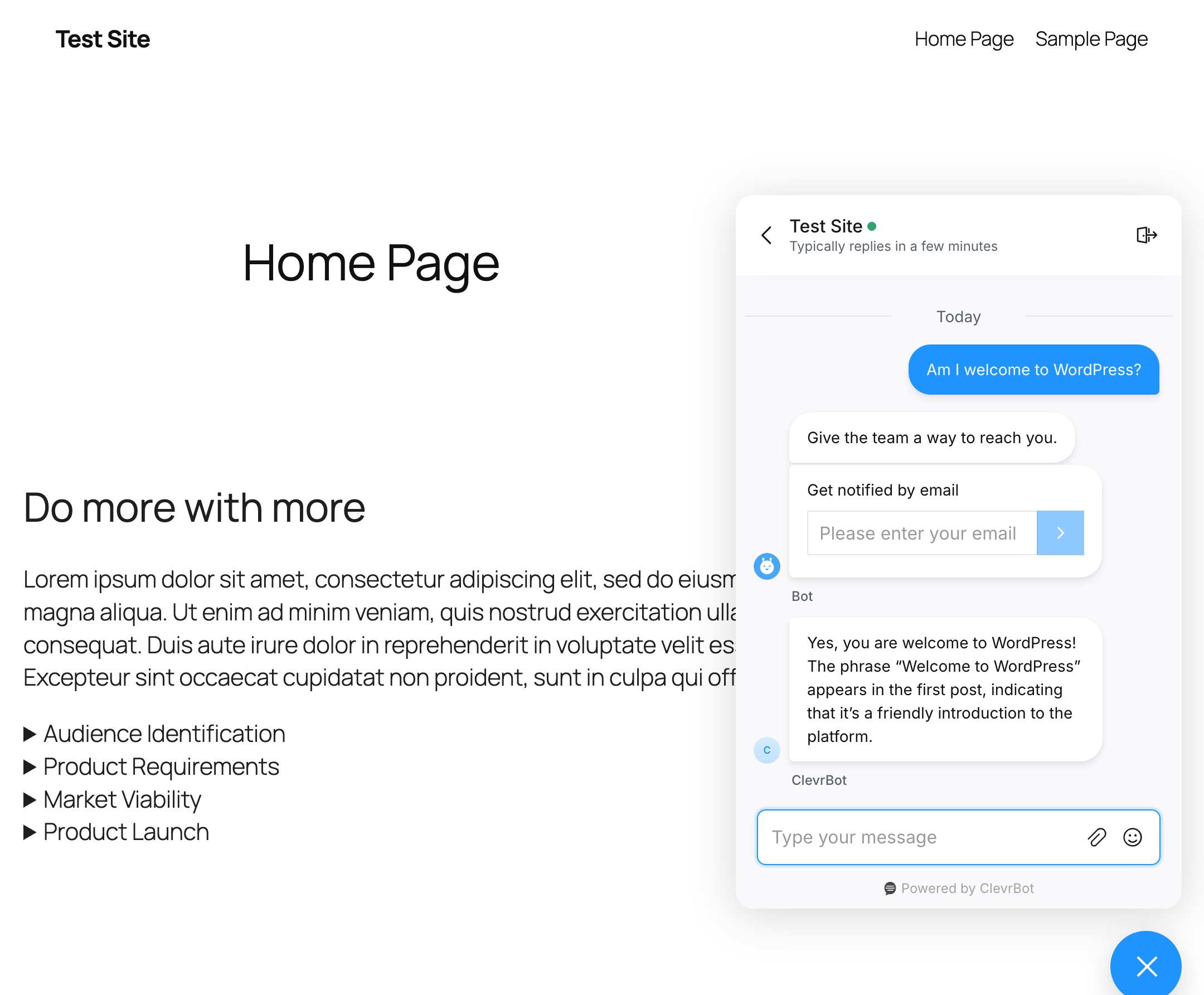 Ask questions to ClevrBot