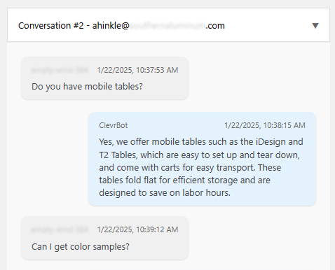 AI chatbot conversation recap