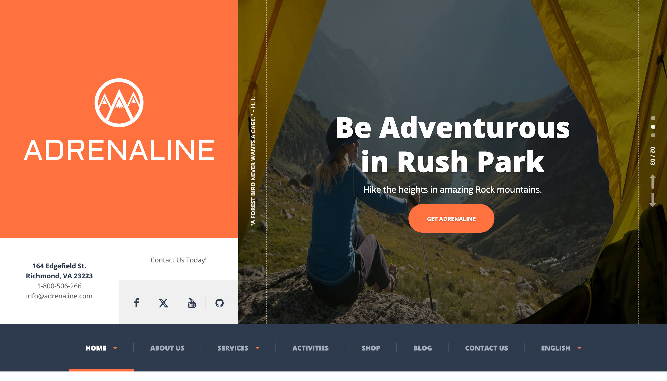 Adrenaline WordPress theme screenshot