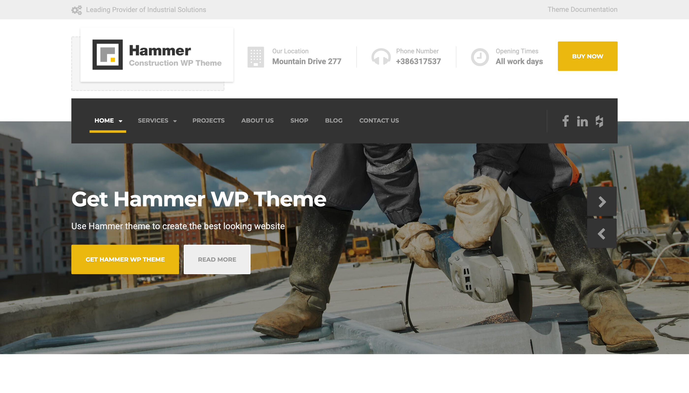 Hammer WordPress theme screenshot
