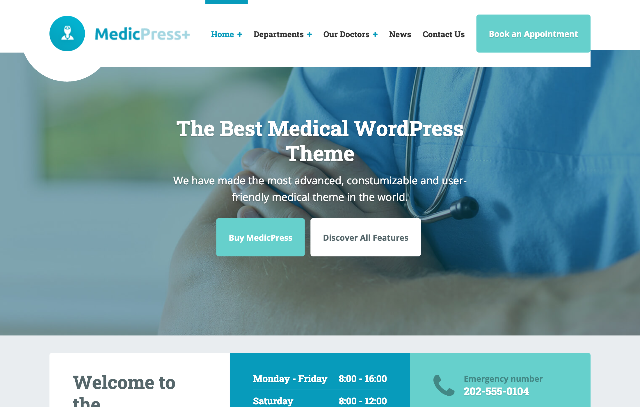 MedicPress WordPress theme screenshot