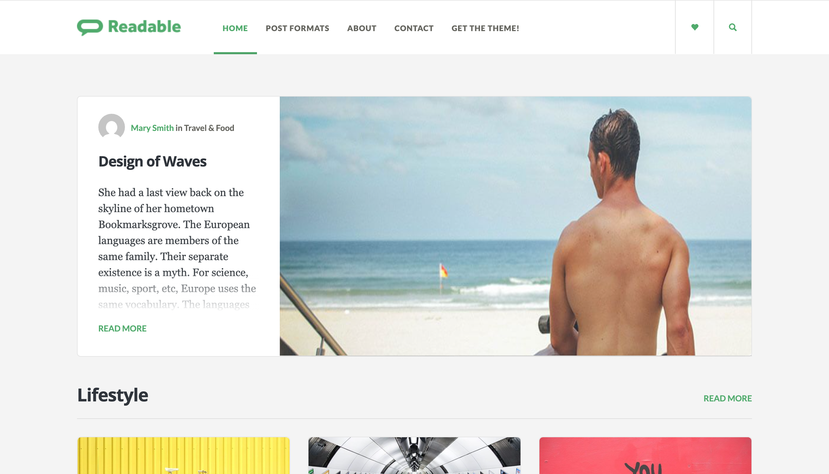 Readable WordPress theme screenshot